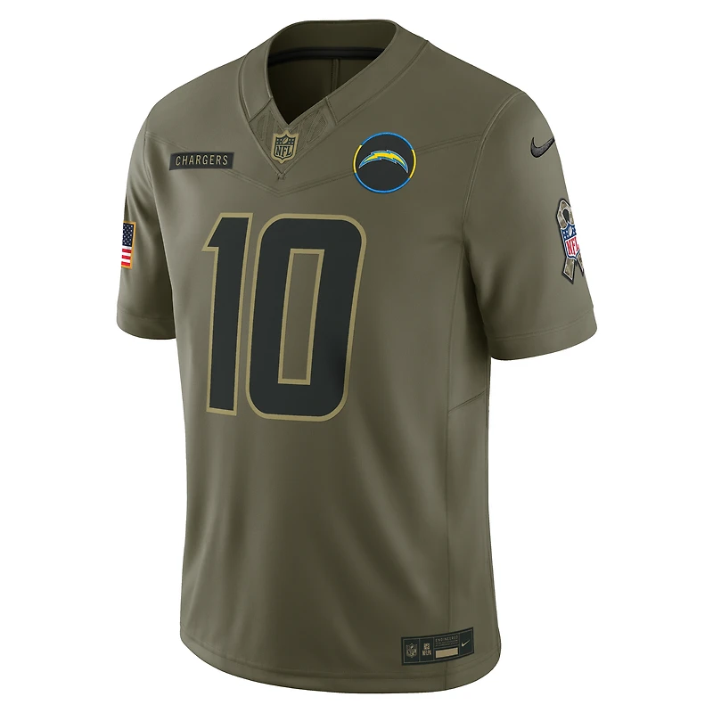 Justin Herbert Los Angeles Chargers Salute to Service Men's Nike Dri-FIT NFL Limited Jersey