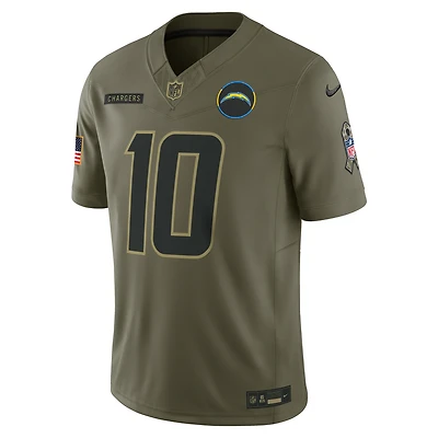 Justin Herbert Los Angeles Chargers Salute to Service Men's Nike Dri-FIT NFL Limited Jersey