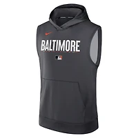Baltimore Orioles Authentic Collection City Connect Men’s Nike Dri-FIT MLB Sleeveless Pullover Hoodie