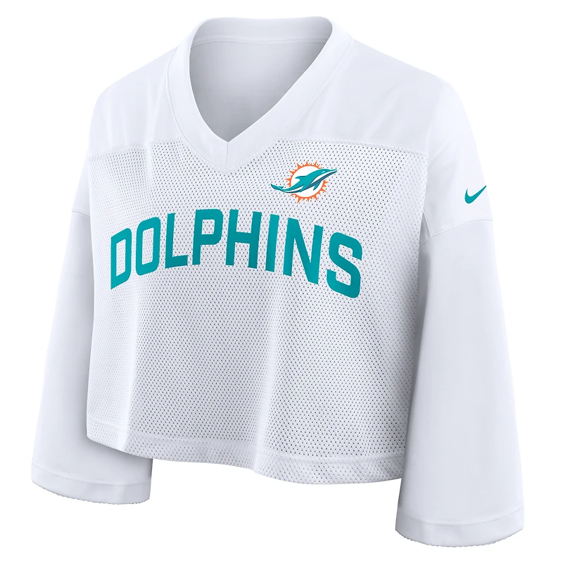 Miami Dolphins Wide Receiver Jersey Fashion Women's Nike Dri-FIT NFL Cropped Top