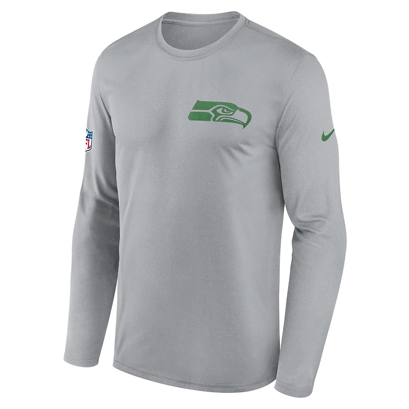 Seattle Seahawks Rivalries Collection Sideline Legend Small Logo Men's Nike Dri-FIT NFL Long-Sleeve T-Shirt