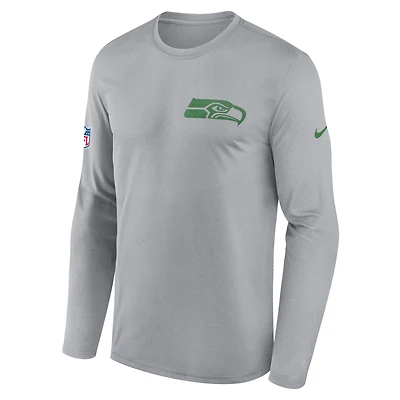Seattle Seahawks Rivalries Collection Sideline Legend Small Logo Men's Nike Dri-FIT NFL Long-Sleeve T-Shirt