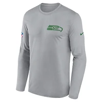 Seattle Seahawks Rivalries Collection Sideline Legend Small Logo Men's Nike Dri-FIT NFL Long-Sleeve T-Shirt