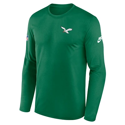 Philadelphia Eagles Alt Legend Small Logo Men's Nike Dri-FIT NFL Long-Sleeve T-Shirt