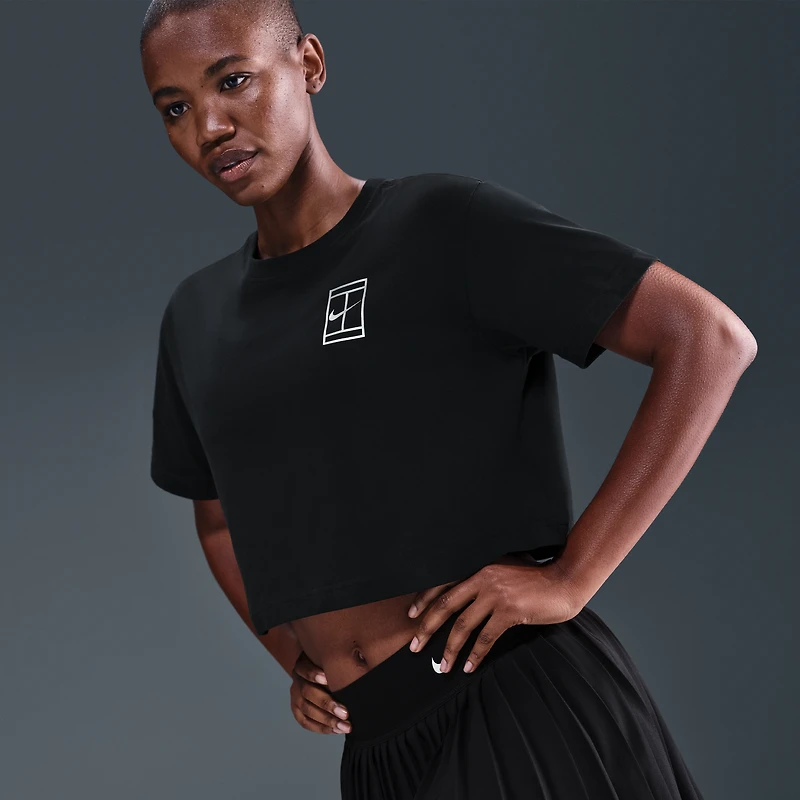 Nike Slam Women's Dri-FIT Short-Sleeve Cropped Tennis T-Shirt