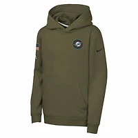 Nike Club Fleece NFL Miami Dolphins Big Kids' "Salute to Service" Pullover Hoodie