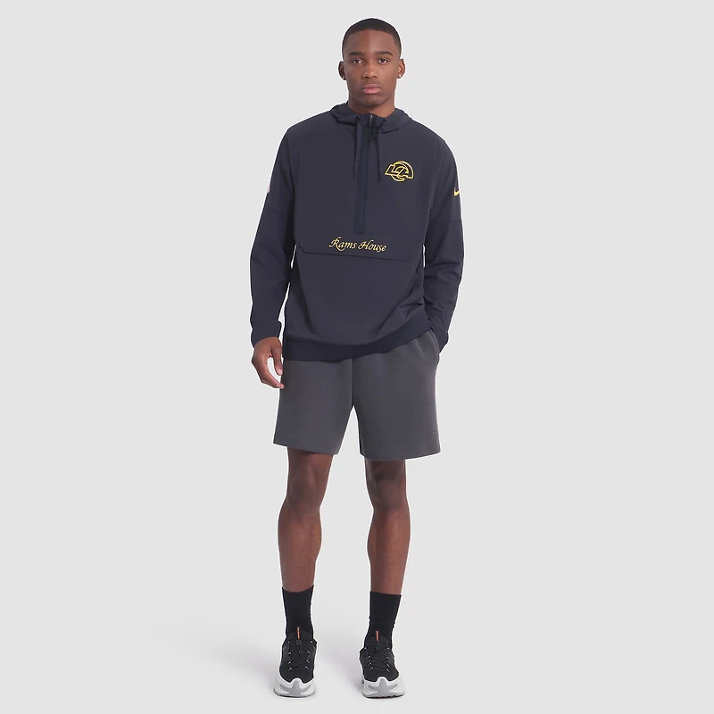 Los Angeles Rams Rivalries Collection Sideline Anorak Men's Nike NFL 1/2-Zip Hooded Jacket