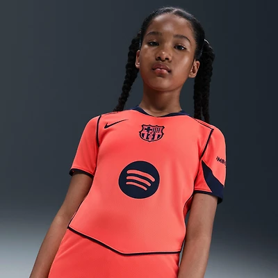 FC Barcelona 2025/26 Stadium Third Big Kids' Nike Dri-FIT Total 90 Soccer Replica Jersey