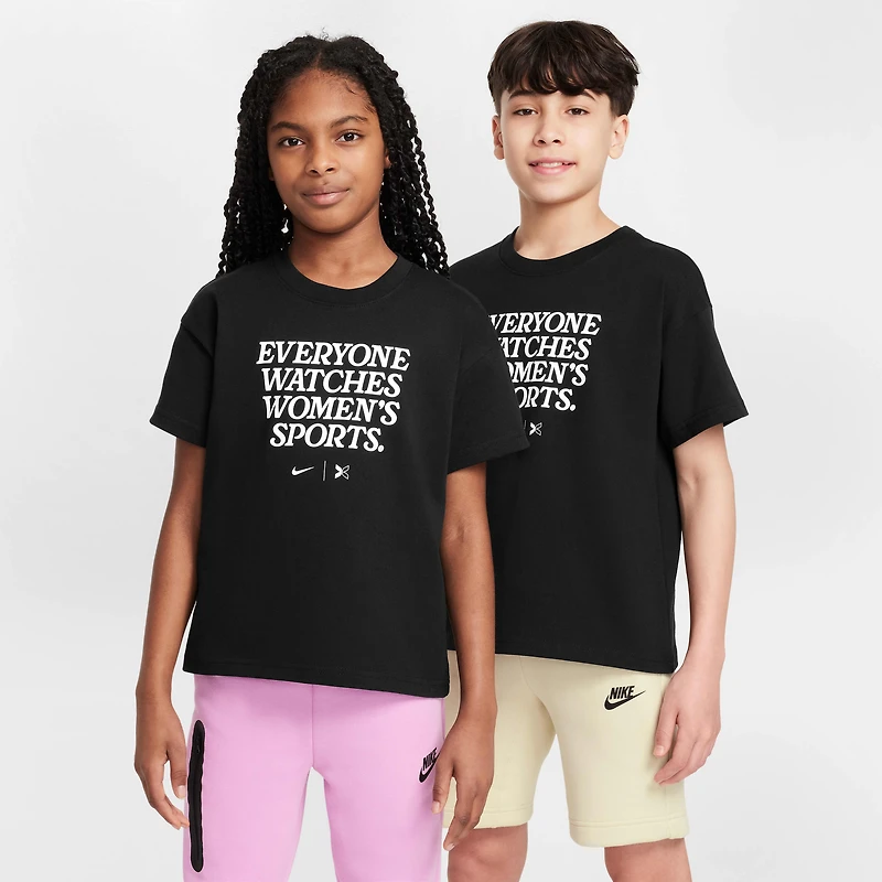 Everyone Watches Women's Sports™ Nike by TOGETHXR Big Kids' T-Shirt