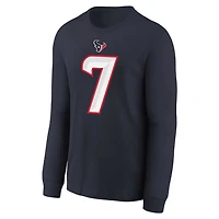 Houston Texans C.J. Stroud Big Kids' Long-Sleeve NFL T-Shirt