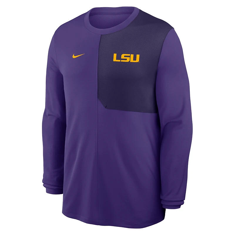 LSU Sideline Coach Men's Nike Dri-FIT College Long-Sleeve Top
