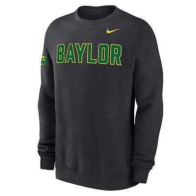Baylor Club Fleece Men's Nike College Crew-Neck Sweatshirt