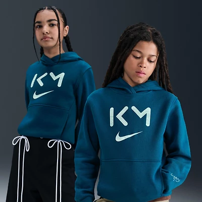 Kylian Mbappé Club Fleece Big Kids' Nike Dri-FIT Soccer Hoodie