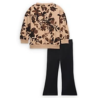 Nike Baby (12-24M) Floral Camo Crew and Leggings Set
