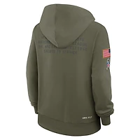 New England Patriots Salute to Service Sideline Women's Nike Dri-FIT NFL Pullover Hoodie