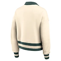 Michigan State Legacy Women's Nike College Cropped 1/4-Zip Crew
