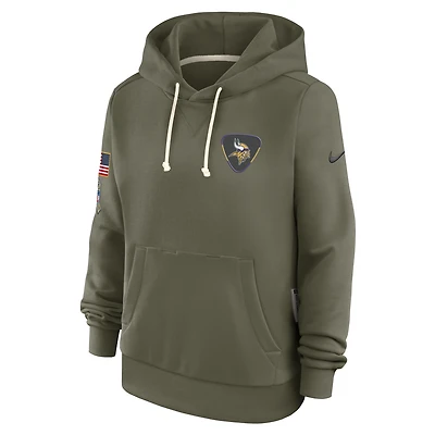 Minnesota Vikings Salute to Service Sideline Women's Nike Dri-FIT NFL Pullover Hoodie