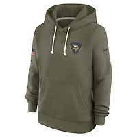 Minnesota Vikings Salute to Service Sideline Women's Nike Dri-FIT NFL Pullover Hoodie
