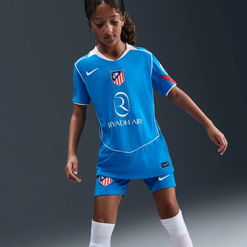 Atlético Madrid 2025/26 Stadium Third Big Kids' Nike Dri-FIT Total 90 Soccer Replica Jersey