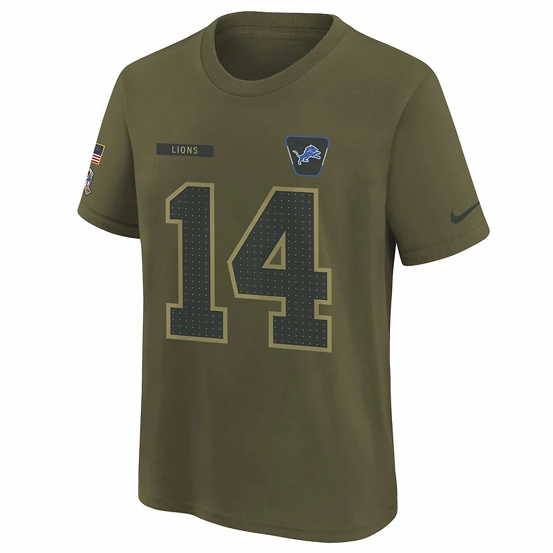 Amon-Ra St. Brown Detroit Lions Salute to Service Big Kids’ Nike NFL T-Shirt