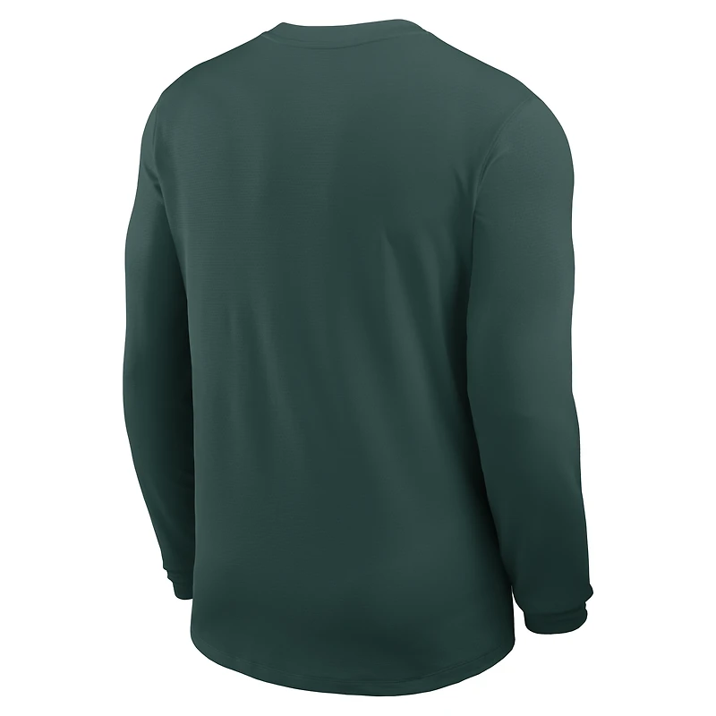 Michigan State Sideline Coach Men's Nike Dri-FIT College Long-Sleeve Top