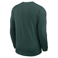 Michigan State Sideline Coach Men's Nike Dri-FIT College Long-Sleeve Top