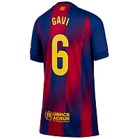 Gavi Barcelona 2025/26 Stadium Home Big Kids' Nike Dri-FIT Soccer Jersey