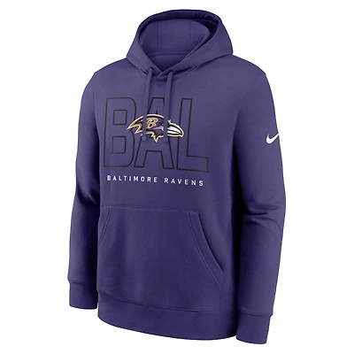 Baltimore Ravens Busted Play Club Men's Nike NFL Pullover Hoodie