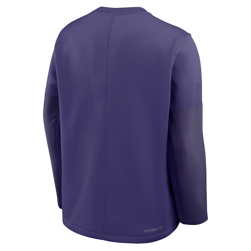 Clemson Sideline Coach Men's Nike Therma-FIT College Long-Sleeve T-Shirt