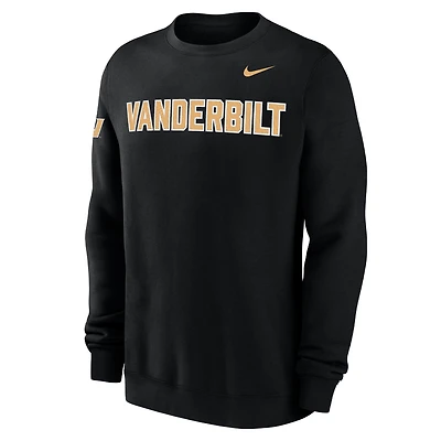 Vanderbilt Club Fleece Men's Nike College Crew-Neck Sweatshirt