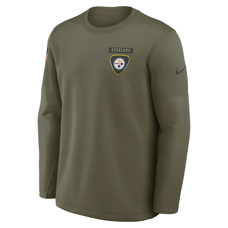Pittsburgh Steelers Salute to Service Sideline Triumphant Win Coach Men's Nike NFL Pullover Crew