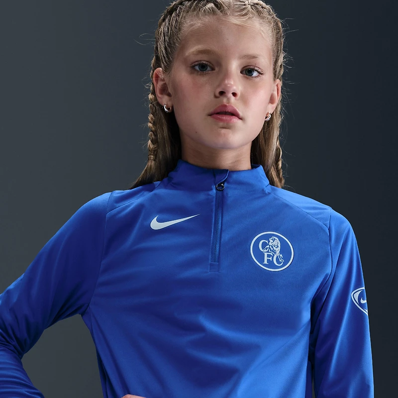 Chelsea FC Strike Third Big Kids' Nike Dri-FIT Total 90 Soccer Knit Drill Top