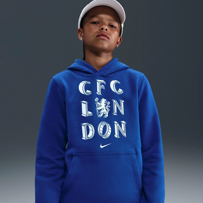 Chelsea FC Club Big Kids' (Boys') Nike Soccer Pullover Hoodie