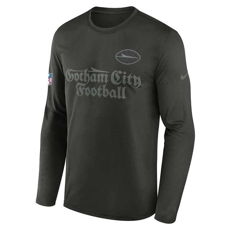 New York Jets Rivalries Collection Sideline Legend Small Logo Men's Nike Dri-FIT NFL Long-Sleeve T-Shirt