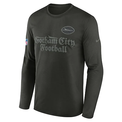 New York Jets Rivalries Collection Sideline Legend Small Logo Men's Nike Dri-FIT NFL Long-Sleeve T-Shirt