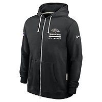 Baltimore Ravens Utility Player Sideline Men's Nike Dri-FIT NFL Full-Zip Hoodie