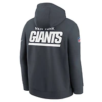 New York Giants Sideline Club Big Kids' Nike NFL Pullover Hoodie