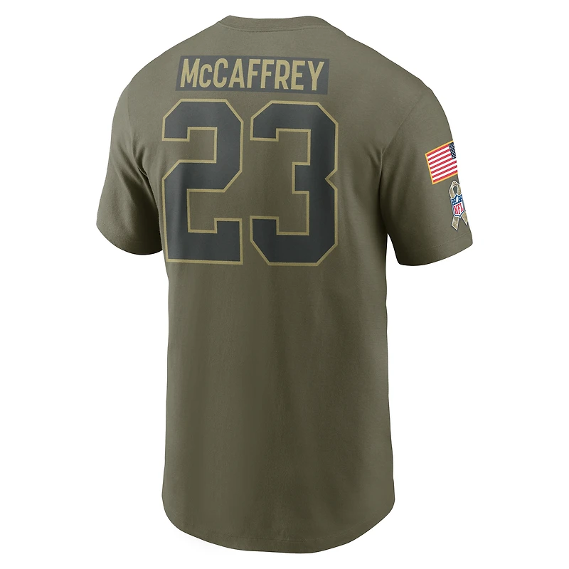 Christian McCaffrey San Francisco 49ers Salute To Service Men’s Nike NFL T-Shirt