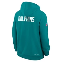 Miami Dolphins Alt Offensive Set Play Sideline Men's Nike Dri-FIT NFL Pullover Hoodie