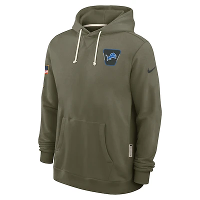 Detroit Lions Salute to Service Sideline Dominant Force Men's Nike Dri-FIT NFL Pullover Hoodie