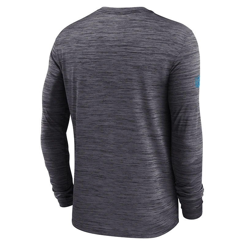 Carolina Panthers Sideline Team Issue Velocity Men's Nike Dri-FIT NFL Long-Sleeve T-Shirt