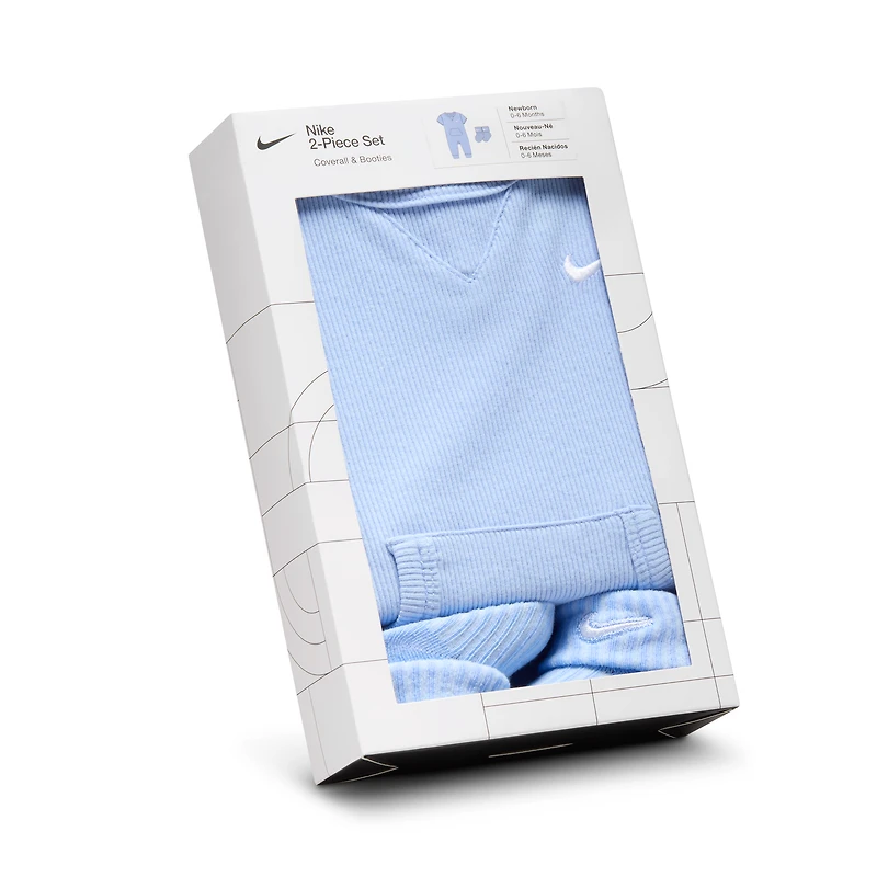 Nike Baby Rib Knit Romper and Socks Set