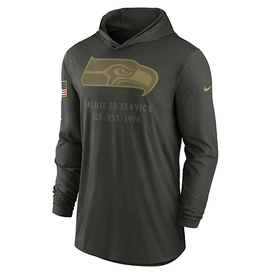 Seattle Seahawks Salute to Service Sideline Men’s Nike Dri-FIT NFL Long-Sleeve Hooded Top