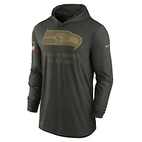 Seattle Seahawks Salute to Service Sideline Men’s Nike Dri-FIT NFL Long-Sleeve Hooded Top