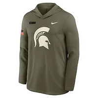 Michigan State 2025 Military Appreciation Men's Nike Dri-FIT College Long-Sleeve Hooded Top