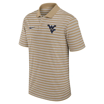 West Virginia Athletic Prep Striped Men's Nike Dri-FIT College Polo