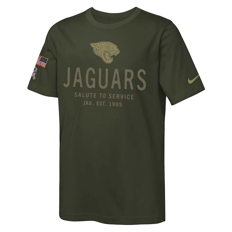 Jacksonville Jaguars Salute to Service Sideline Big Kids’ Nike Dri-FIT NFL T-Shirt