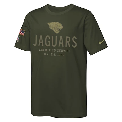Jacksonville Jaguars Salute to Service Sideline Big Kids’ Nike Dri-FIT NFL T-Shirt
