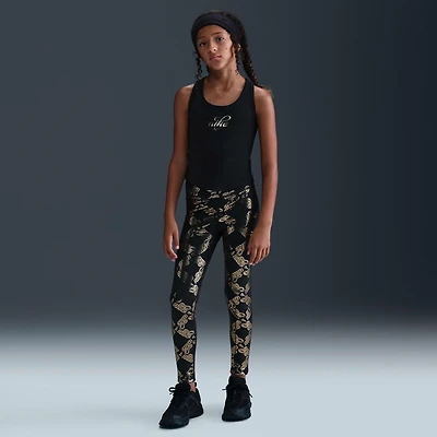 Nike One Big Kids' (Girls') Dri-FIT Printed Leggings