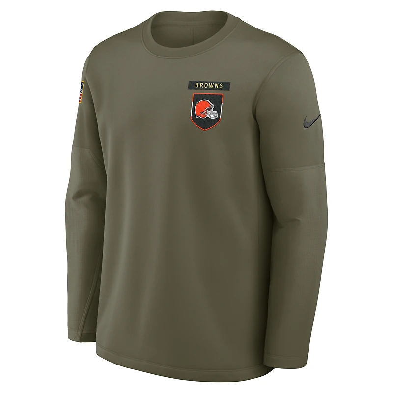 Cleveland Browns Salute to Service Sideline Triumphant Win Coach Men's Nike NFL Pullover Crew